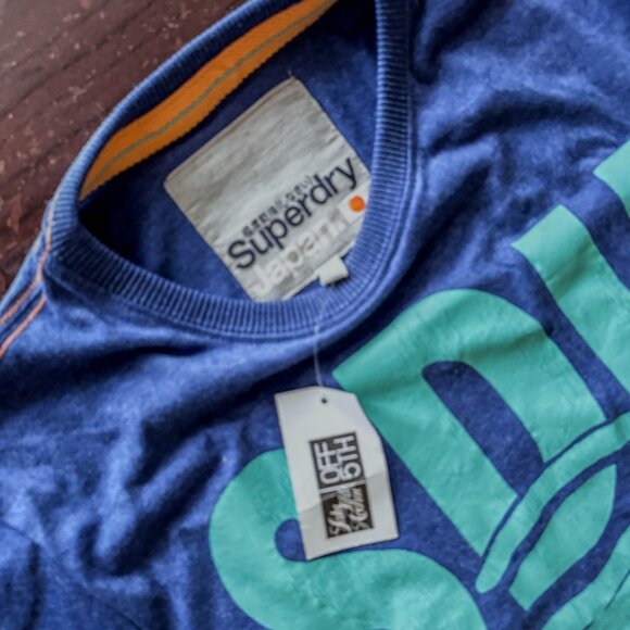 Superdry brand blue US Size Small tee with  SDU Panthers print NWT - Picture 4 of 8